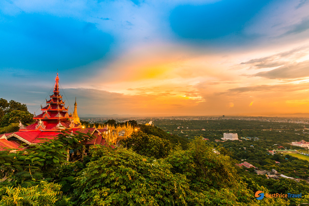 Sunset at Mandalay Hill