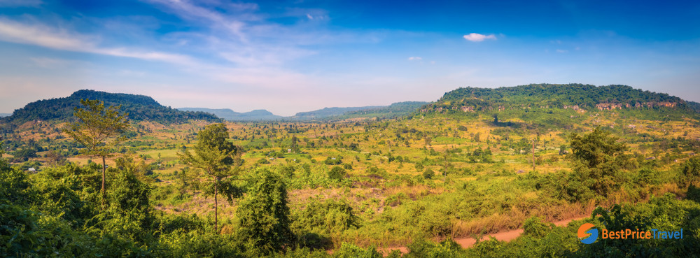 Panorama of Phnom Kulen Mountain