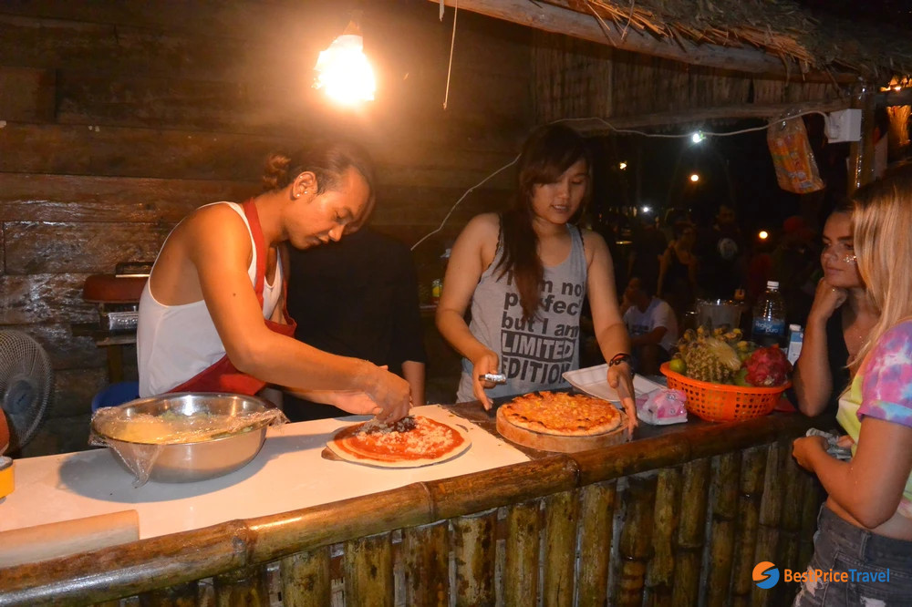Food stalls at Otres Market