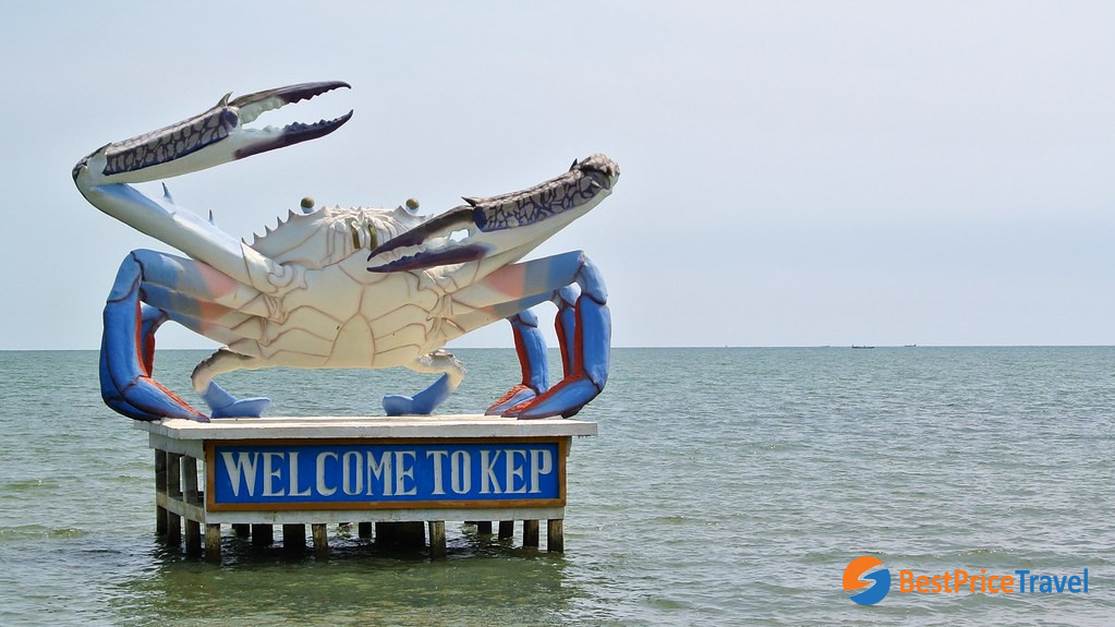 Kep town is synonymous with crabs