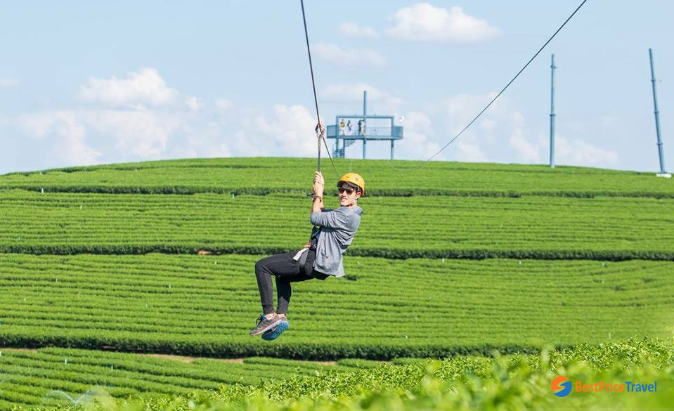 Fantastic ziplines in Singaha Park
