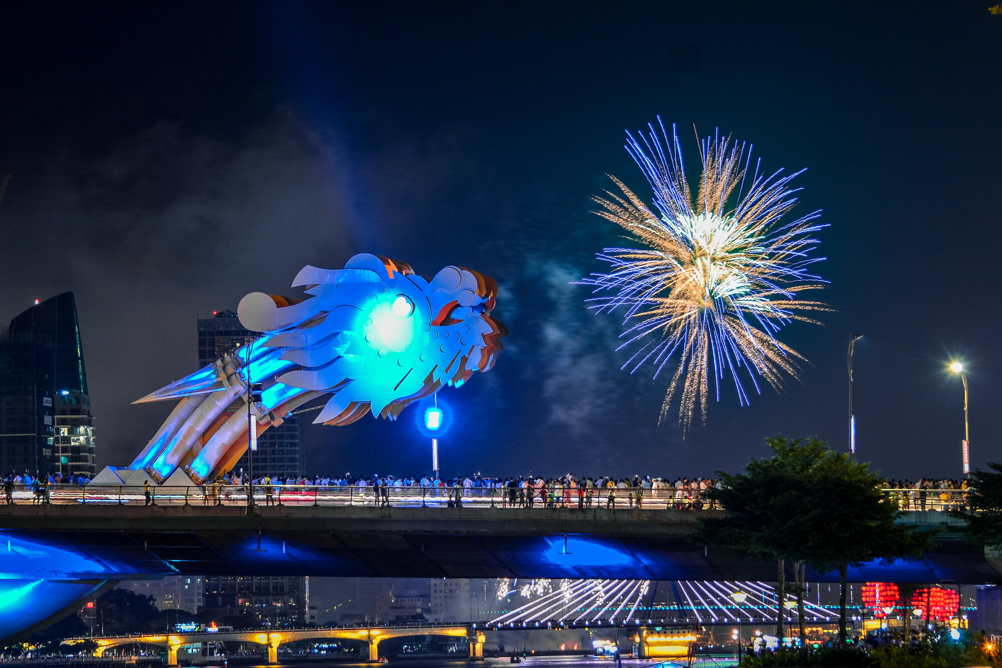 Fireworks at Dragon Bridge