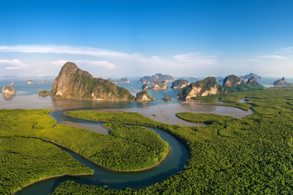 Phang Nga Bay from aerial view