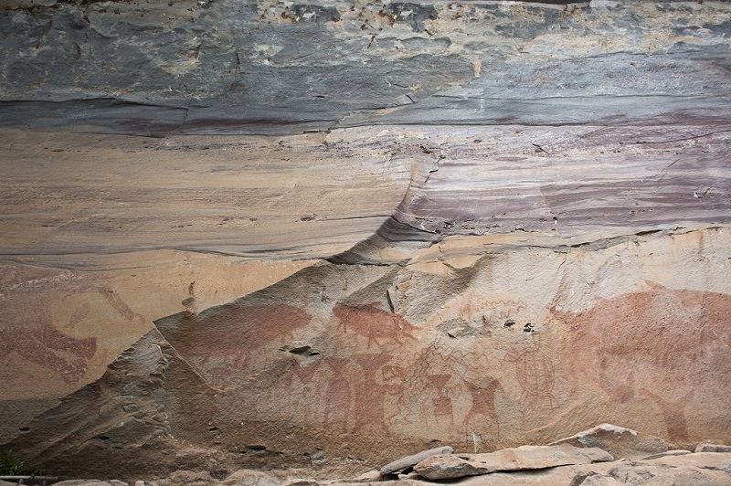 Prehistoric Cave Paintings At Pha Taem National Park