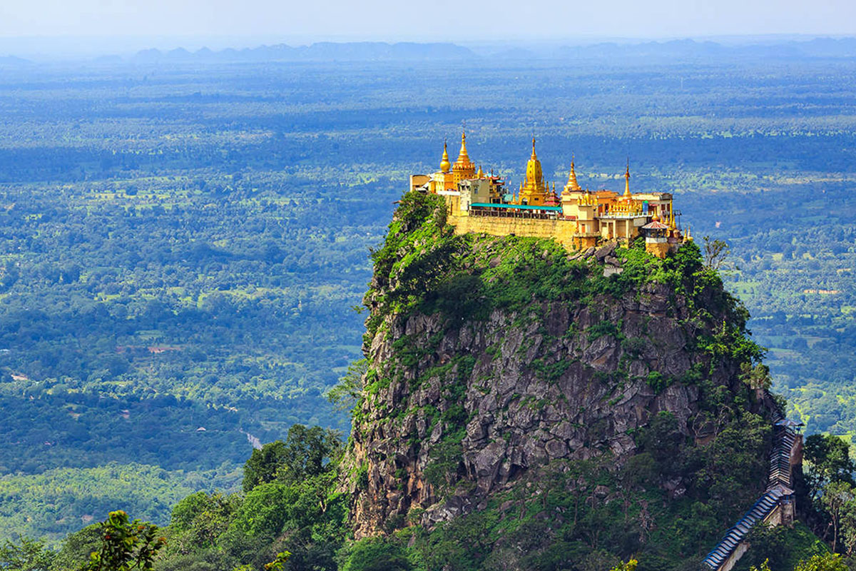 Impressive view of Mount Popa