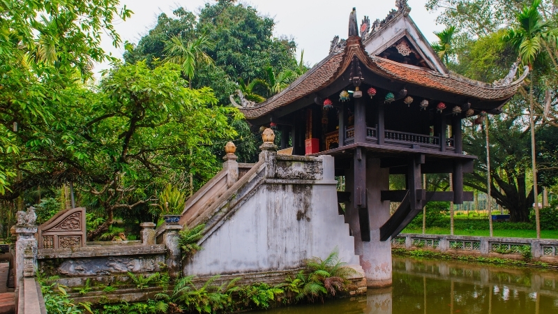 Unique Architecture of One Pillar Pagoda