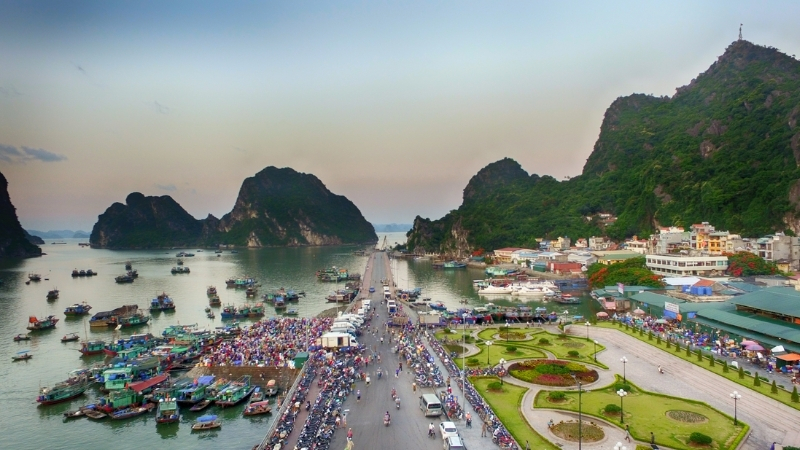 Many cruise depart from Hon Gai Harbor