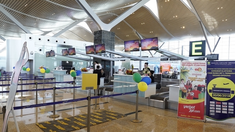 Check in counter in Nha Trang airport