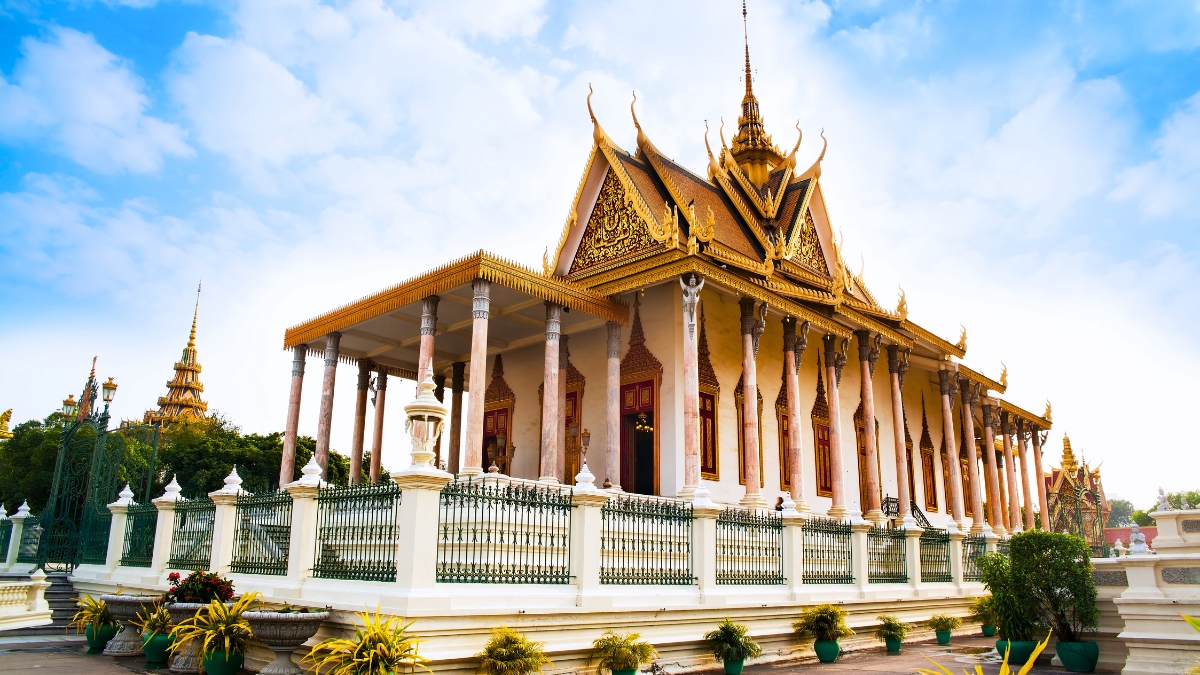 Sliver Pagoda Is Inside Of Royal Palace Complex
