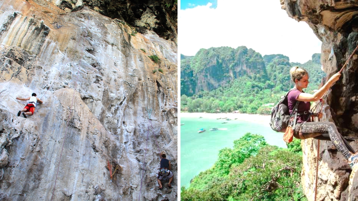 Rock Climbing At Railay Beach