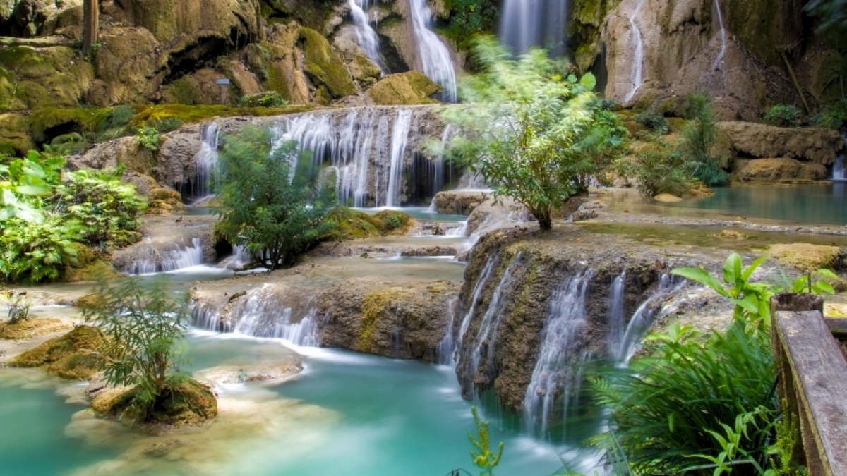 The Most Stunning Natural Attraction In Laos Kuang Si Waterfall