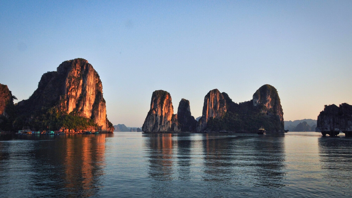 The majestic view in sunset