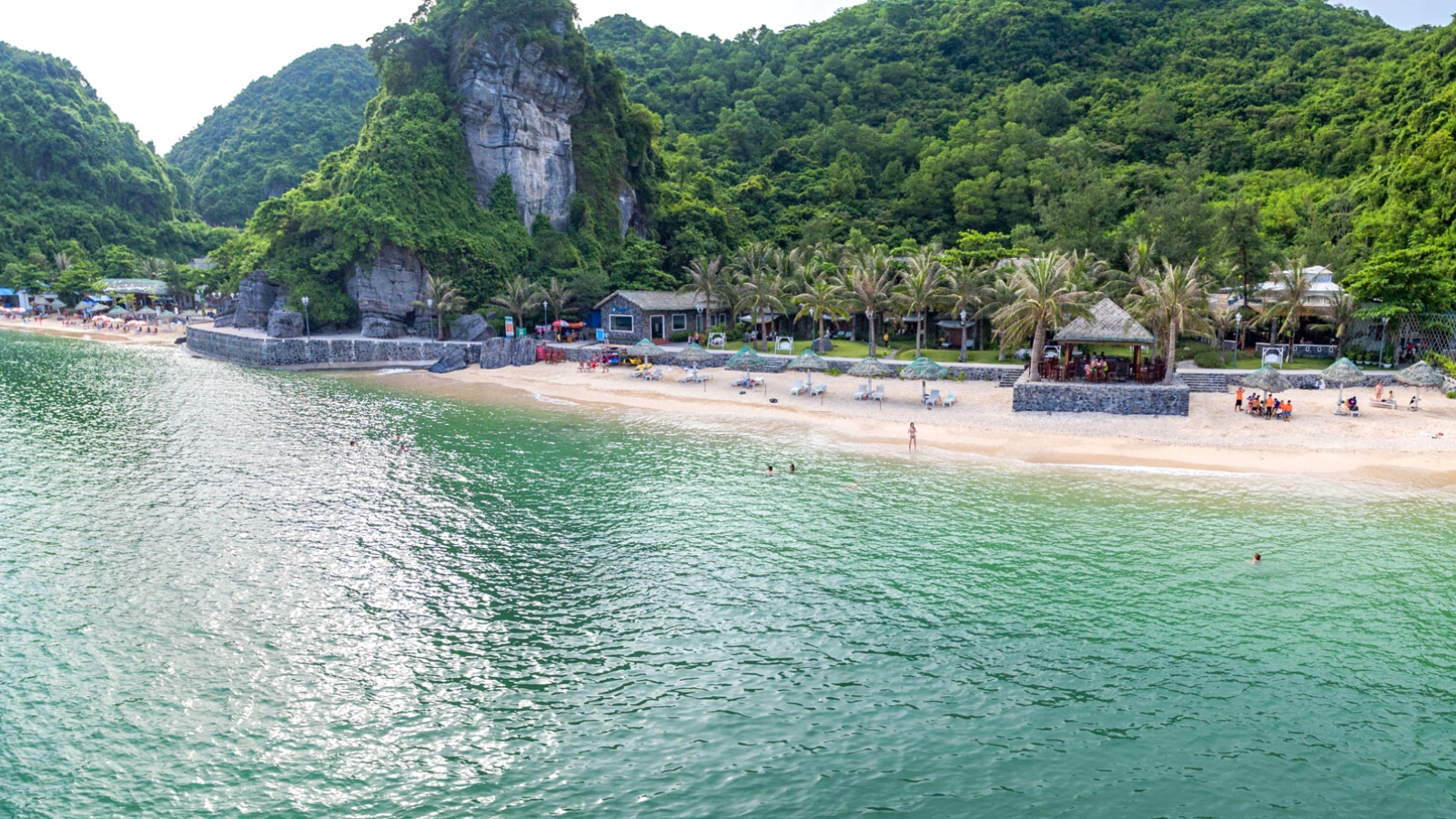 Pristine beach in Cat Ba Island