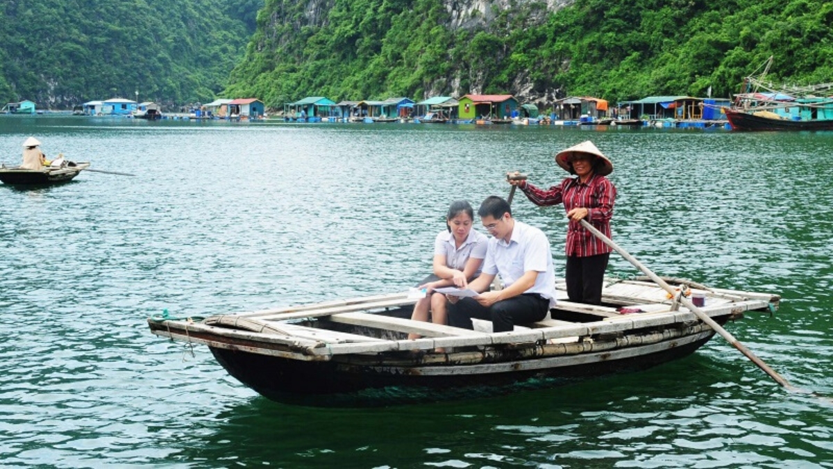 Rowing boat to explore the area