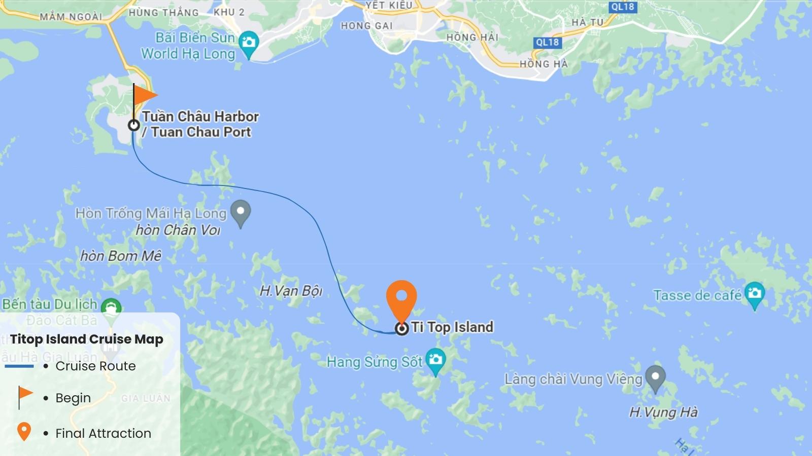 Titop Island Cruise Map