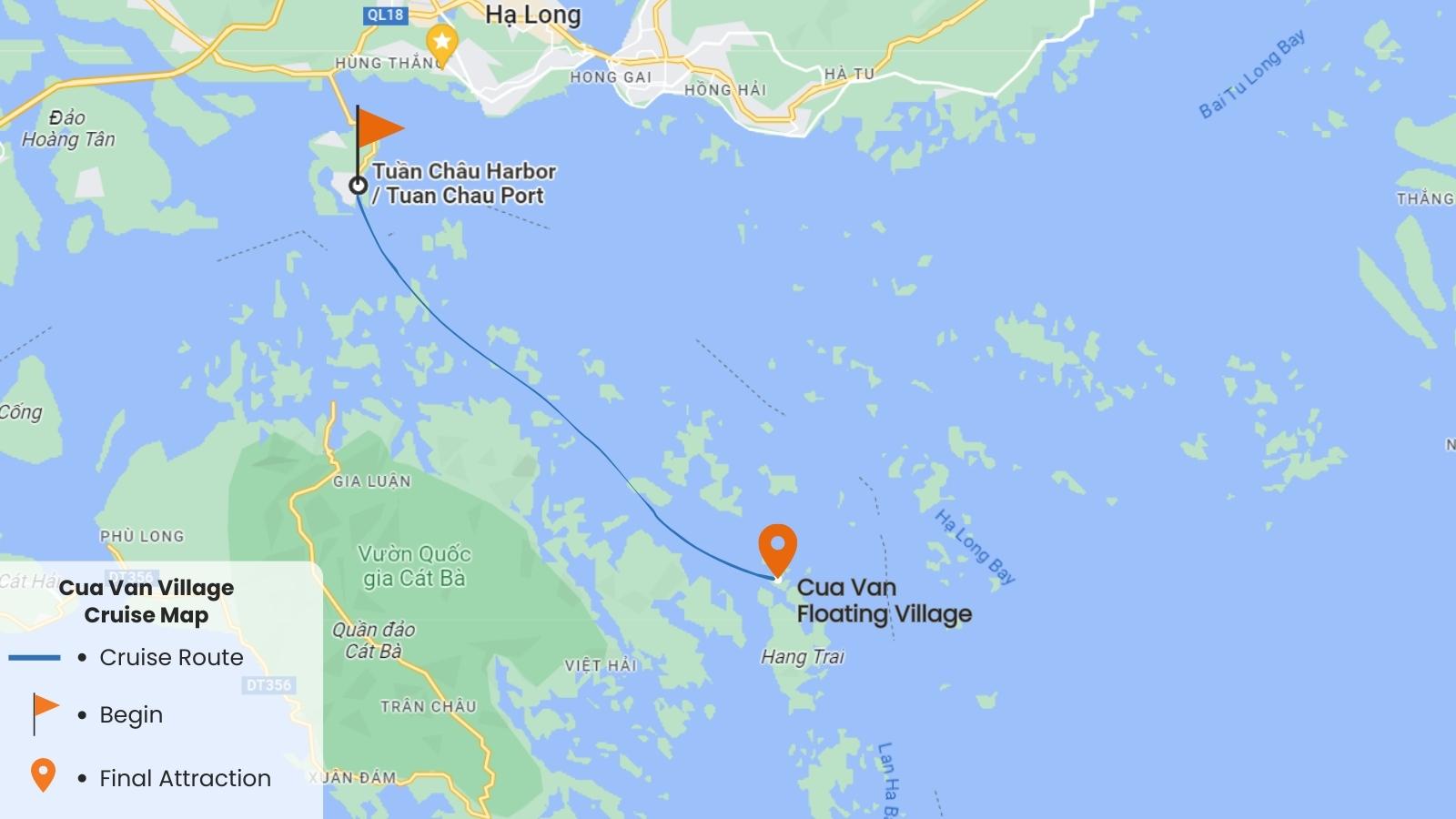 Cua Van Village Cruise Map