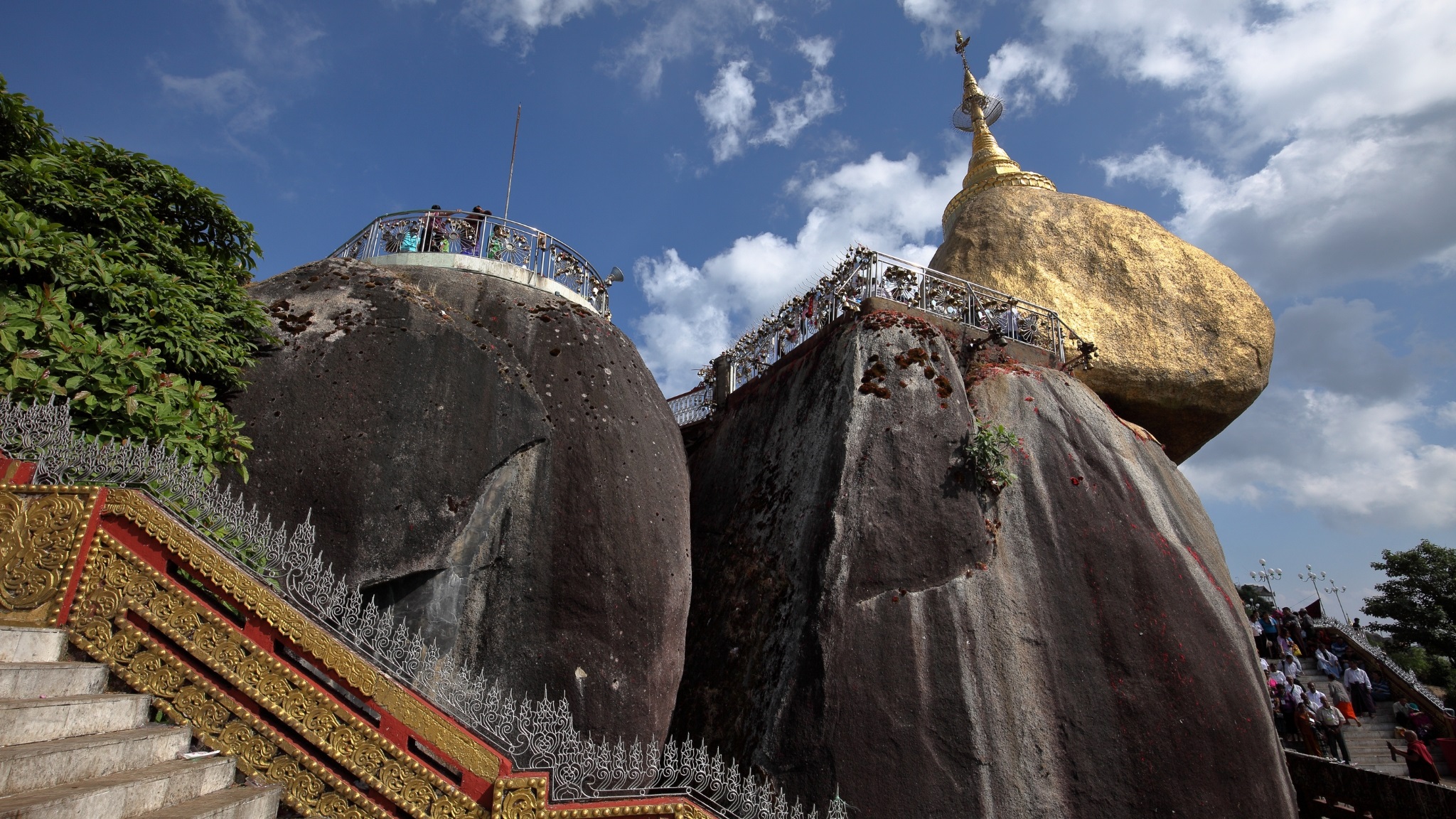 The Golden Rock Againist To Gravity Majestically