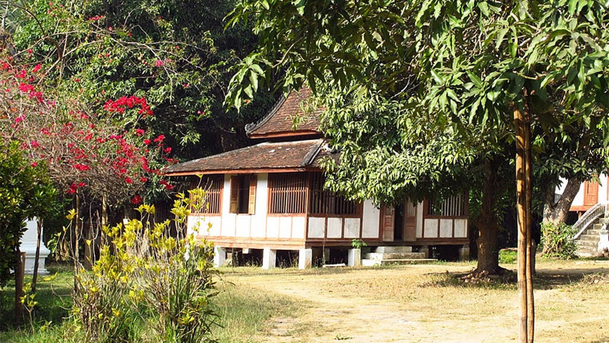 Serene Garden In The Temple
