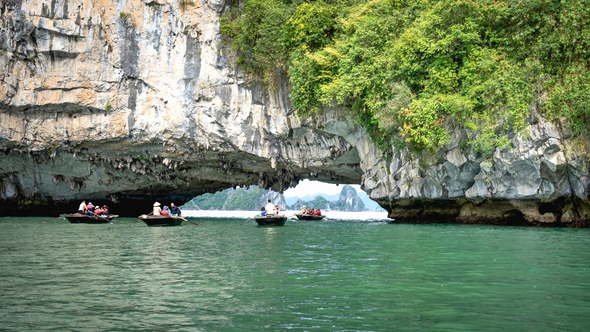 Traverse the mesmerizing water cave on a kayak or bamboo boat
