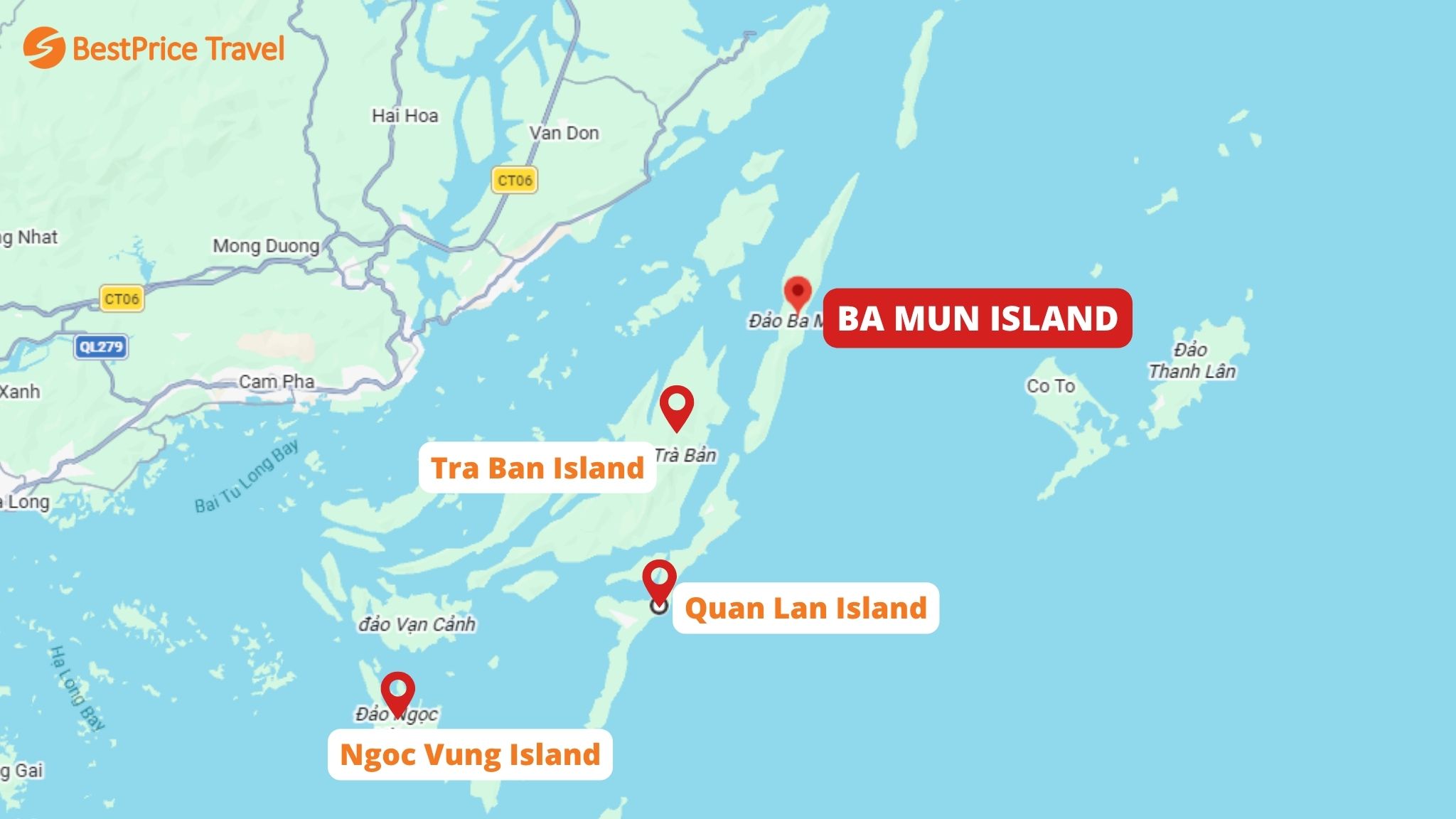 Location of Ba Mun Island on the map