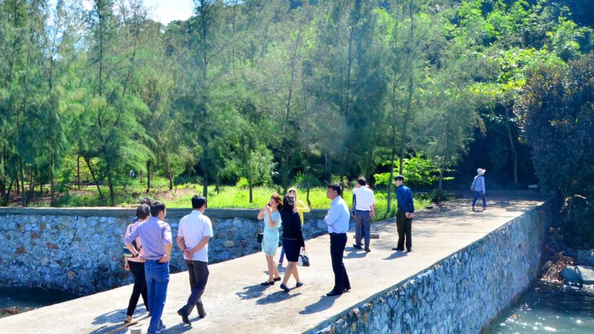 Visitors exploring Ba Mun’s pristine forests