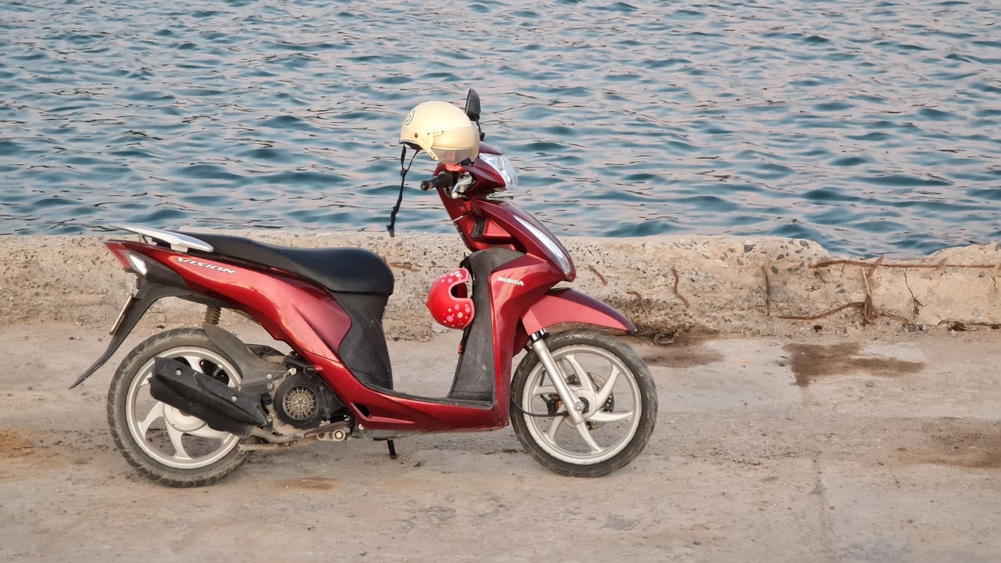 You can get around the island by motorbike
