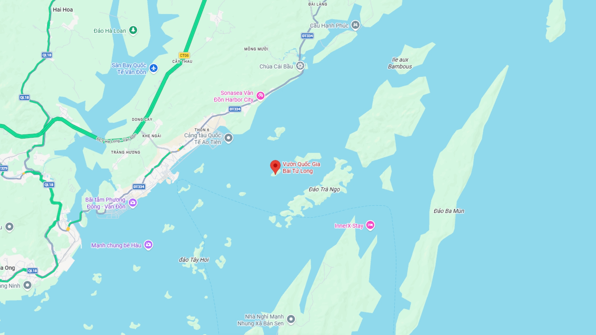 Bai Tu Long National Park Map