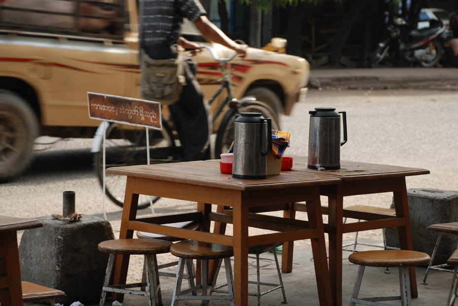 At a Burmese Tea Shop in Myanmar