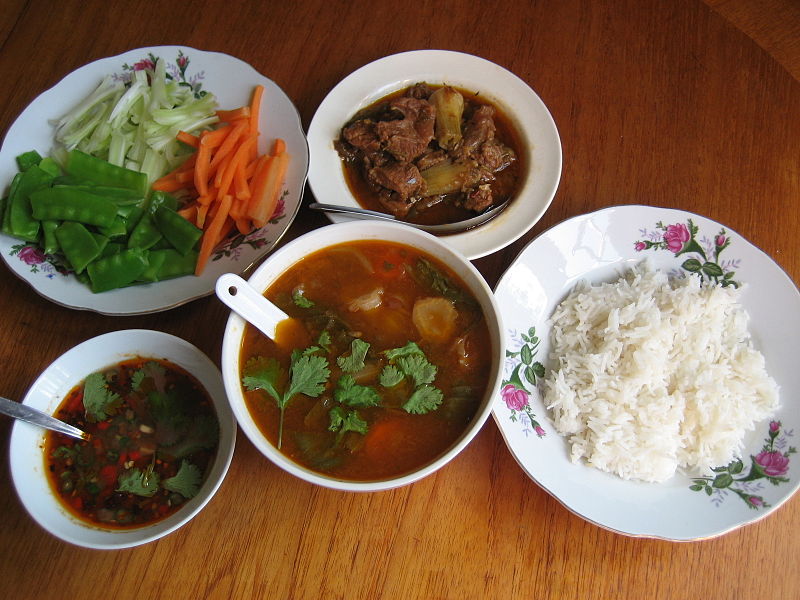A Traditional Burmese Meal