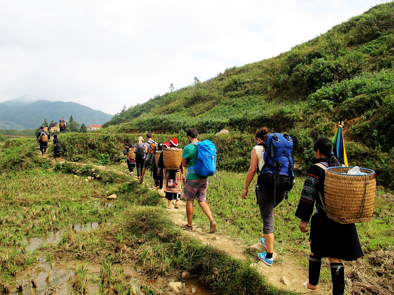 Backpacks with belts for Sapa Trekking