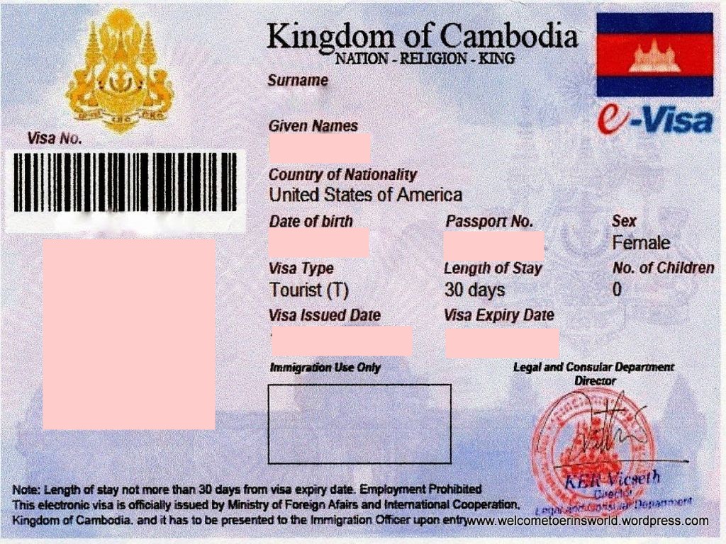 E-visa to Cambodia