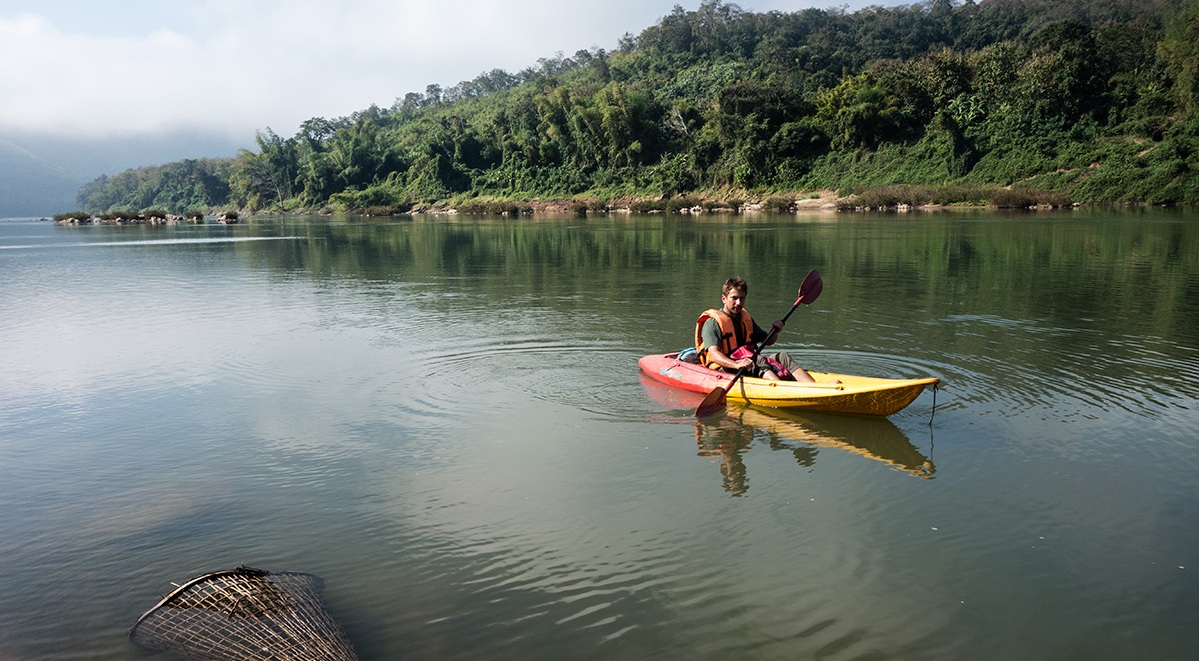Kayaking on&nbsp;Nam Khan River