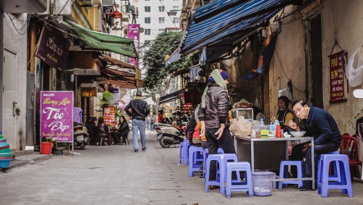 Locals Eating Hanoi Street Food