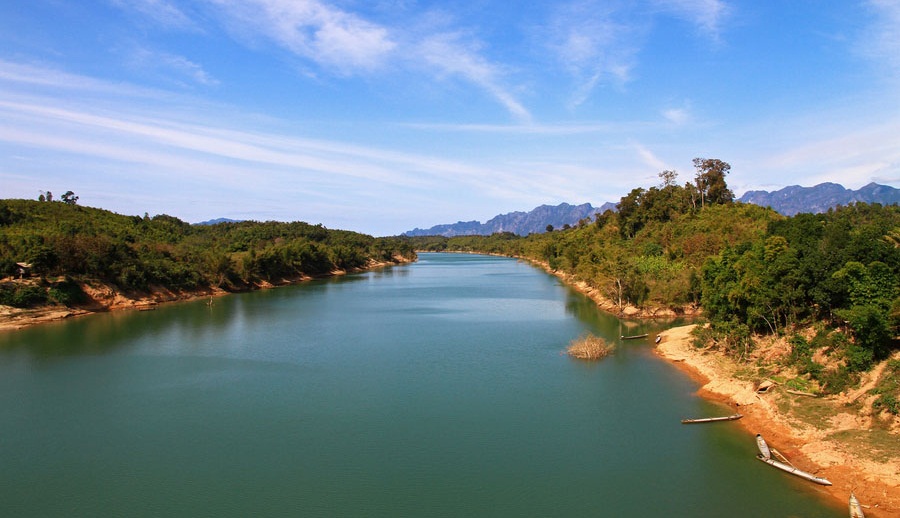 Part of Mekong River in Laos