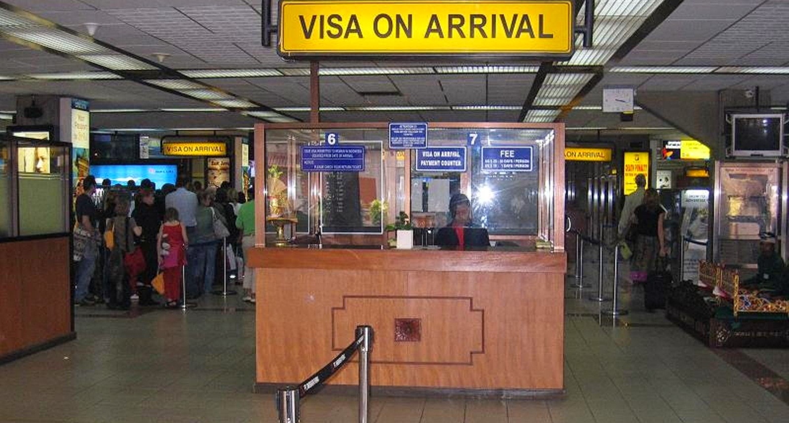 This is the airport area from where the visa on arrival with the invitation letter.