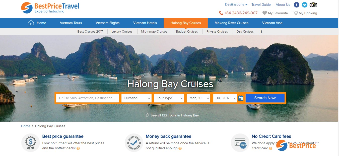 avoid scams for online booking for Halong Bay Cruises
