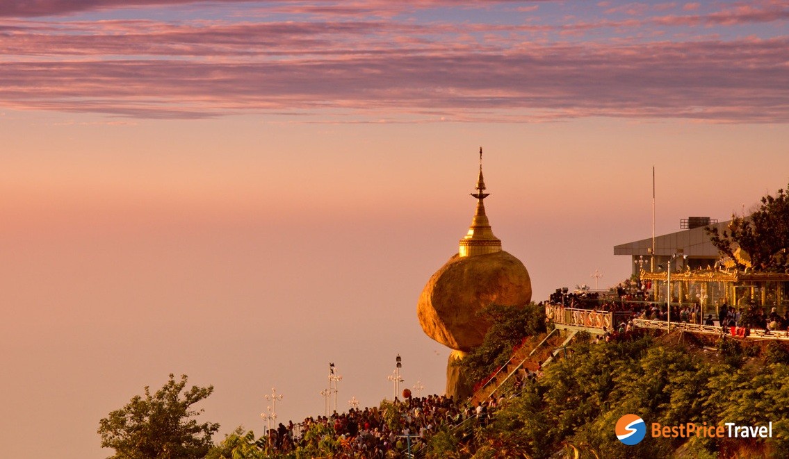 Golden Rock is one of Buddhism's most endeared prayer site
