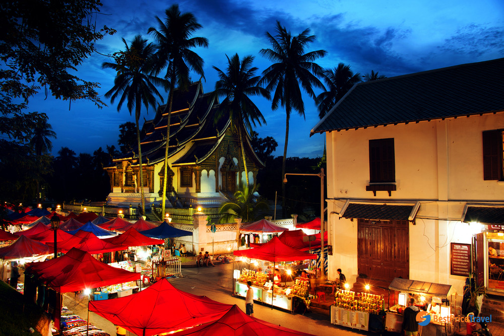 Luang Prabang Night Market - interesting nightlife activity in Luang Prabang