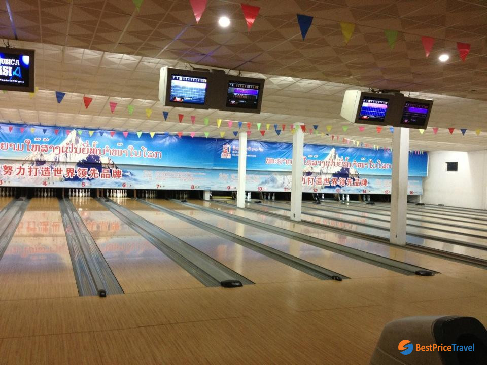Bowling Alley - activity at night in Luang Prabang