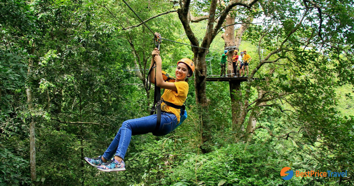 Zipline Canopy tour - top attractions in Pattaya