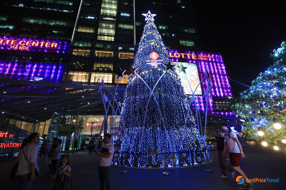 Huge Xmas Tree of Lotte Department Store in Vietnam