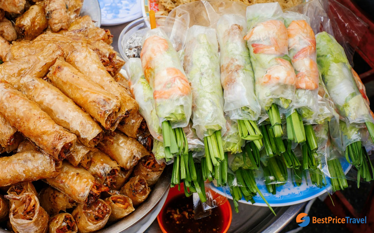 Goi Cuon - Spring Roll in Vietnam Mekong Delta
