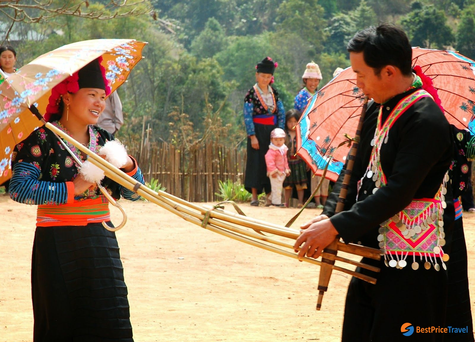 Ethnic People Sing And Dance At The Love Market