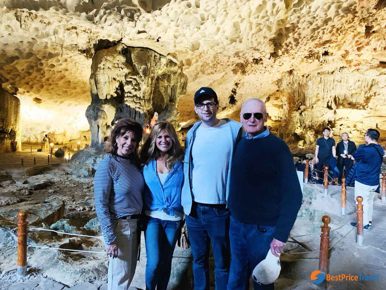 Visiting caves in Halong Bay winter