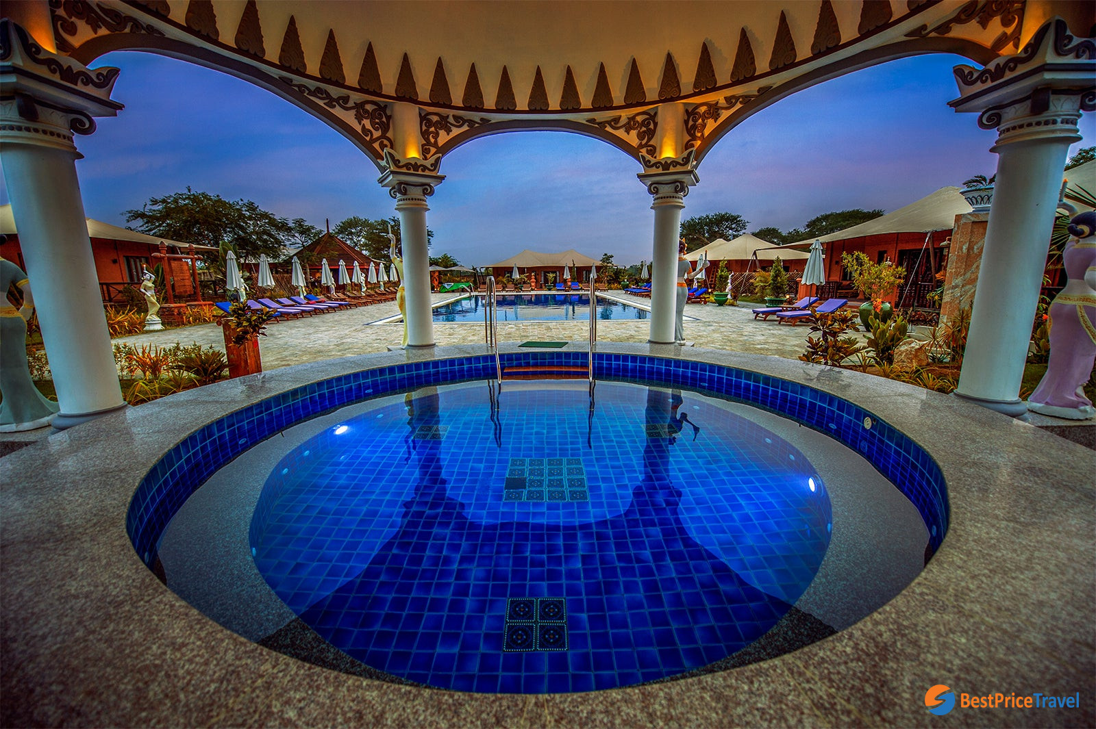 Stunning pool spreading in the heart of Bagan Lodge