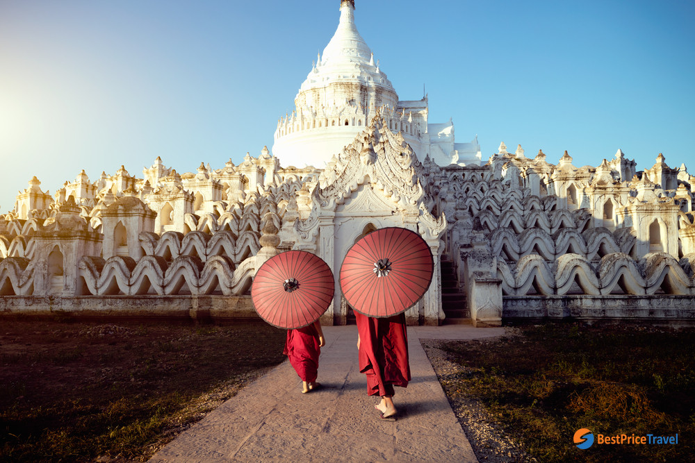 Hsinbyume Pagoda in Mingun, Mandalay