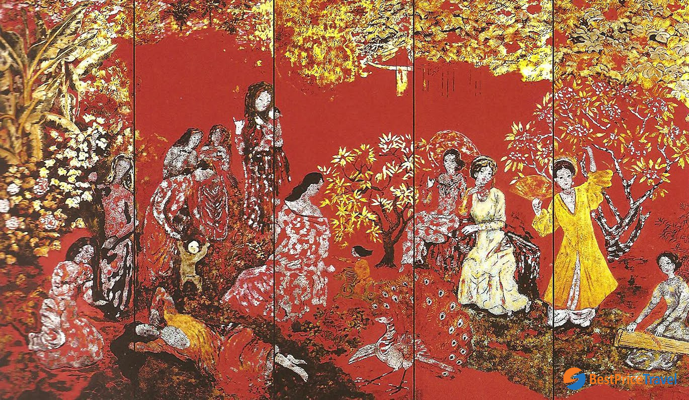 A typical lacquer painting
