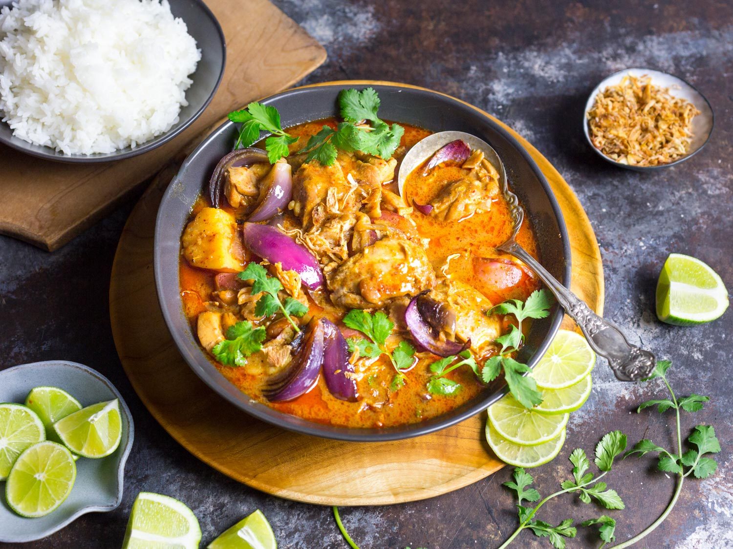 Thai Traditional Food Chicken Massaman Curry