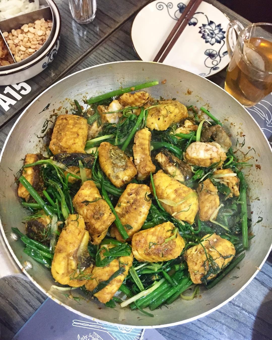 Vietnamese Grilled fish with dill and turmeric