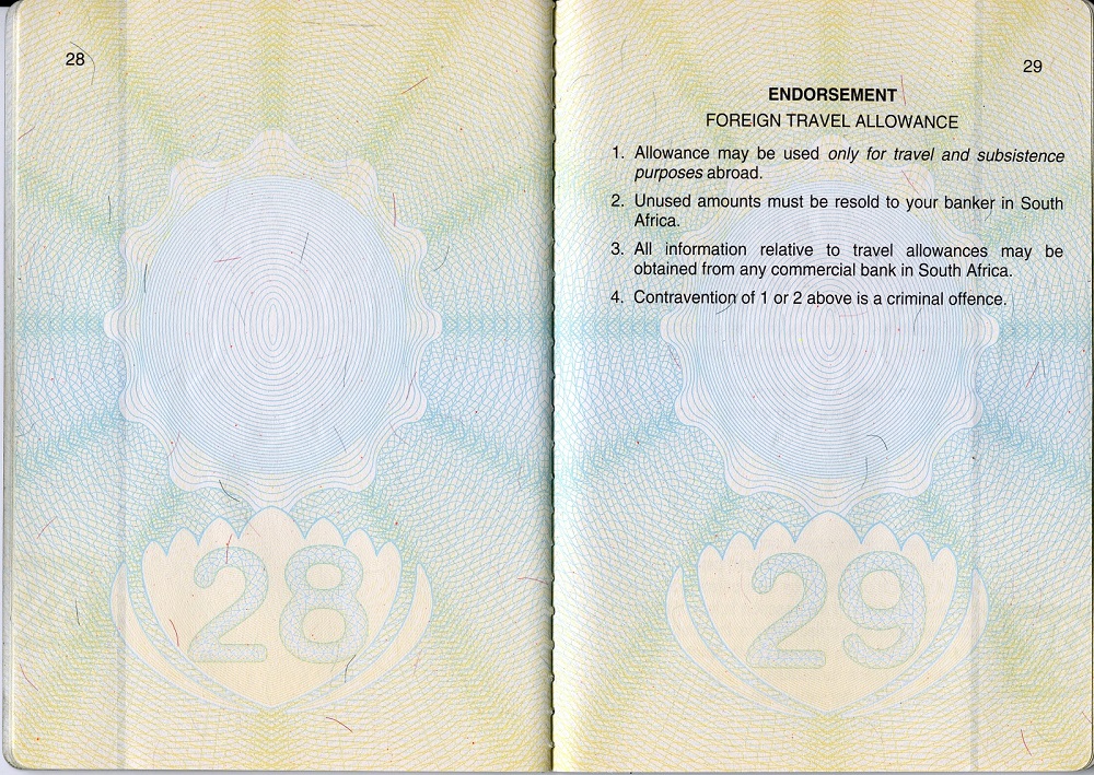 Passport pages